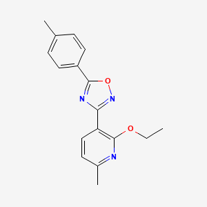 molecular formula C17H17N3O2 B7711801 3-(2-ethoxy-6-methylpyridin-3-yl)-5-(p-tolyl)-1,2,4-oxadiazole 
