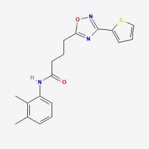 molecular formula C18H19N3O2S B7711803 N-(2,3-dimethylphenyl)-4-(3-(thiophen-2-yl)-1,2,4-oxadiazol-5-yl)butanamide 