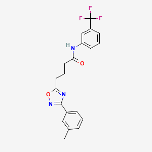 molecular formula C20H18F3N3O2 B7711820 4-(3-(m-tolyl)-1,2,4-oxadiazol-5-yl)-N-(3-(trifluoromethyl)phenyl)butanamide 