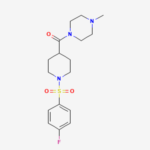 molecular formula C17H24FN3O3S B7711843 (1-((4-fluorophenyl)sulfonyl)piperidin-4-yl)(4-methylpiperazin-1-yl)methanone 
