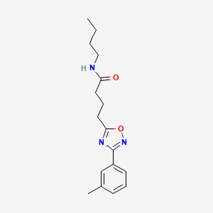 molecular formula C17H23N3O2 B7711863 N-butyl-4-(3-(m-tolyl)-1,2,4-oxadiazol-5-yl)butanamide 