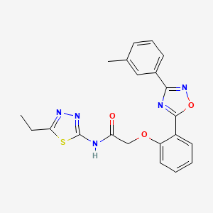 N-(5-ethyl-1,3,4-thiadiazol-2-yl)-2-(2-(3-(m-tolyl)-1,2,4-oxadiazol-5-yl)phenoxy)acetamide