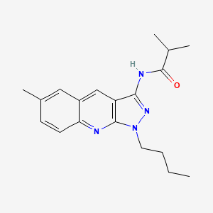 molecular formula C19H24N4O B7711918 N-(1-butyl-6-methyl-1H-pyrazolo[3,4-b]quinolin-3-yl)isobutyramide 