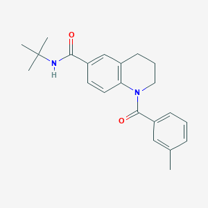 molecular formula C22H26N2O2 B7711927 N-(butan-2-yl)-1-(3-methylbenzoyl)-1,2,3,4-tetrahydroquinoline-6-carboxamide 