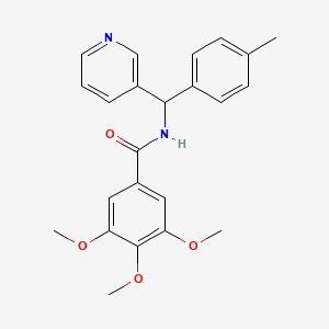 molecular formula C23H24N2O4 B7711957 3,4,5-trimethoxy-N-(pyridin-3-yl(p-tolyl)methyl)benzamide 