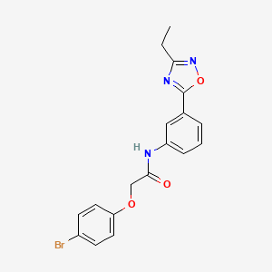 molecular formula C18H16BrN3O3 B7711978 2-(4-bromophenoxy)-N-(3-(3-ethyl-1,2,4-oxadiazol-5-yl)phenyl)acetamide 