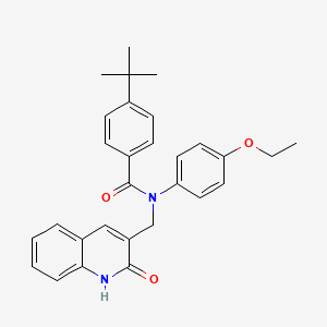 molecular formula C29H30N2O3 B7712042 4-(tert-butyl)-N-(4-ethoxyphenyl)-N-((2-hydroxyquinolin-3-yl)methyl)benzamide 