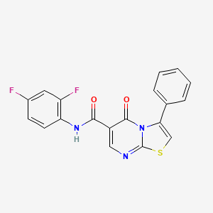 molecular formula C19H11F2N3O2S B7712050 6-(4-methylpiperidine-1-carbonyl)-3-phenyl-5H-[1,3]thiazolo[3,2-a]pyrimidin-5-one 