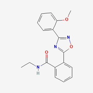 molecular formula C18H17N3O3 B7712086 N-ethyl-2-(3-(2-methoxyphenyl)-1,2,4-oxadiazol-5-yl)benzamide CAS No. 862483-96-3