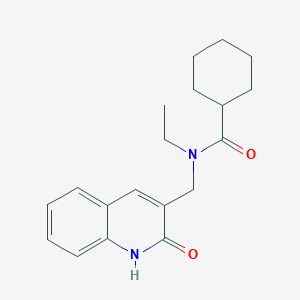 molecular formula C19H24N2O2 B7712091 N-ethyl-N-((2-hydroxyquinolin-3-yl)methyl)cyclohexanecarboxamide 