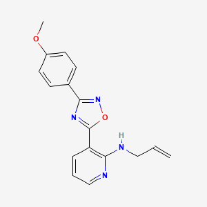 molecular formula C17H16N4O2 B7712123 N-allyl-3-(3-(4-methoxyphenyl)-1,2,4-oxadiazol-5-yl)pyridin-2-amine 