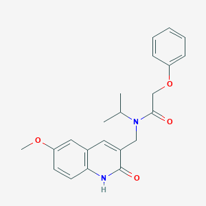 molecular formula C22H24N2O4 B7712136 N-((2-hydroxy-6-methoxyquinolin-3-yl)methyl)-N-isopropyl-2-phenoxyacetamide 