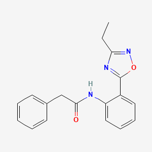 molecular formula C18H17N3O2 B7712181 N-(2-(3-ethyl-1,2,4-oxadiazol-5-yl)phenyl)-2-phenylacetamide 