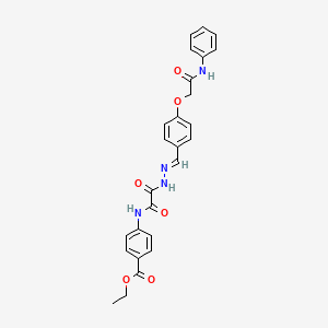 molecular formula C26H24N4O6 B7712196 ethyl 4-{[N'-(4-tert-butylcyclohexylidene)hydrazinecarbonyl]formamido}benzoate 