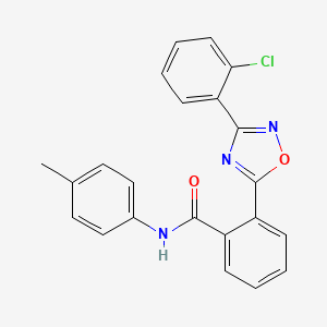 molecular formula C22H16ClN3O2 B7712204 2-(3-(2-chlorophenyl)-1,2,4-oxadiazol-5-yl)-N-(p-tolyl)benzamide 