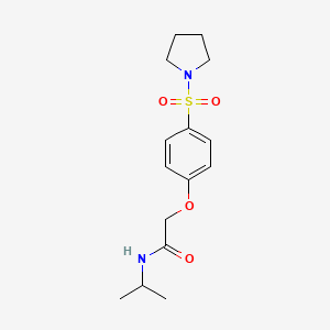 molecular formula C15H22N2O4S B7712225 N-isopropyl-2-(4-(pyrrolidin-1-ylsulfonyl)phenoxy)acetamide 