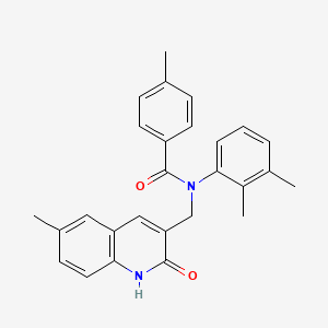 molecular formula C27H26N2O2 B7712243 N-(2,3-dimethylphenyl)-N-((2-hydroxy-6-methylquinolin-3-yl)methyl)-4-methylbenzamide 