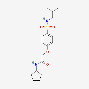 molecular formula C17H26N2O4S B7712260 N-cyclopentyl-2-(4-(N-isobutylsulfamoyl)phenoxy)acetamide 