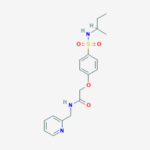 molecular formula C18H23N3O4S B7712282 N-(butan-2-yl)-4-[2-(4-ethylpiperazin-1-yl)-2-oxoethoxy]benzene-1-sulfonamide 
