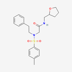 molecular formula C22H28N2O4S B7712287 N-(1-methoxypropan-2-yl)-1-(naphthalene-2-sulfonyl)piperidine-4-carboxamide 