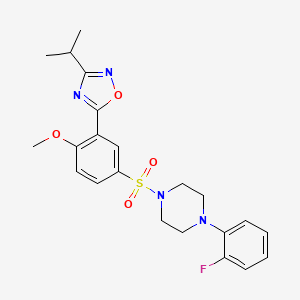 5-(5-((4-(2-fluorophenyl)piperazin-1-yl)sulfonyl)-2-methoxyphenyl)-3-isopropyl-1,2,4-oxadiazole