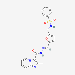 (E)-phenyl ((5-((2-(2-methylimidazo[1,2-a]pyridine-3-carbonyl)hydrazono)methyl)furan-2-yl)methyl)sulfite