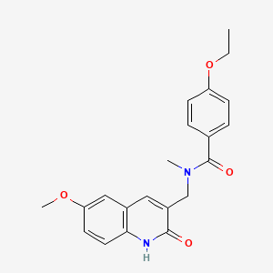 molecular formula C21H22N2O4 B7712377 4-ethoxy-N-((2-hydroxy-6-methoxyquinolin-3-yl)methyl)-N-methylbenzamide 