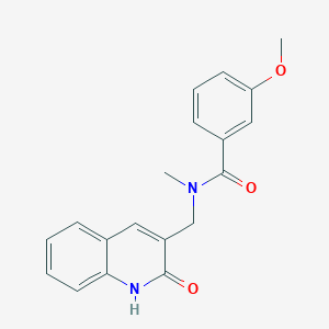 molecular formula C19H18N2O3 B7712405 N-((2-hydroxyquinolin-3-yl)methyl)-3-methoxy-N-methylbenzamide 