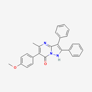 molecular formula C26H21N3O2 B7712453 6-(4-methoxyphenyl)-5-methyl-2,3-diphenylpyrazolo[1,5-a]pyrimidin-7(4H)-one CAS No. 2201065-89-4