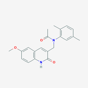 N-(2,5-dimethylphenyl)-N-((2-hydroxy-6-methoxyquinolin-3-yl)methyl)acetamide