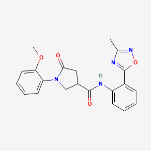 1-(2-methoxyphenyl)-N-(2-(3-methyl-1,2,4-oxadiazol-5-yl)phenyl)-5-oxopyrrolidine-3-carboxamide