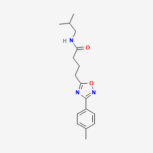 molecular formula C17H23N3O2 B7712493 N-isobutyl-4-(3-(p-tolyl)-1,2,4-oxadiazol-5-yl)butanamide 