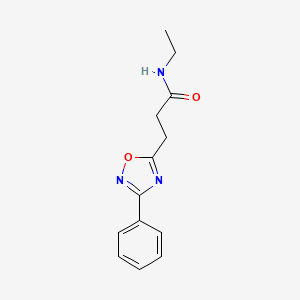 molecular formula C13H15N3O2 B7712501 N-ethyl-3-(3-phenyl-1,2,4-oxadiazol-5-yl)propanamide 