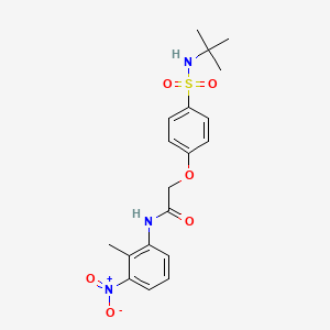 molecular formula C19H23N3O6S B7712524 2-(4-(N-(tert-butyl)sulfamoyl)phenoxy)-N-(2-methyl-3-nitrophenyl)acetamide 