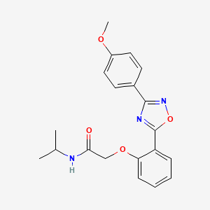 molecular formula C20H21N3O4 B7712550 N-isopropyl-2-(2-(3-(4-methoxyphenyl)-1,2,4-oxadiazol-5-yl)phenoxy)acetamide 