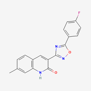 molecular formula C18H12FN3O2 B7712571 3-(5-(4-fluorophenyl)-1,2,4-oxadiazol-3-yl)-7-methylquinolin-2-ol 