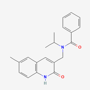molecular formula C21H22N2O2 B7712641 N-((2-hydroxy-6-methylquinolin-3-yl)methyl)-N-isopropylbenzamide 