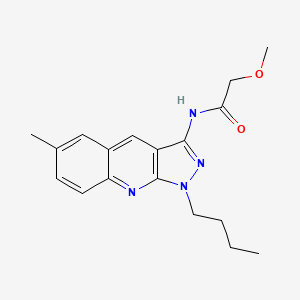 molecular formula C18H22N4O2 B7712650 N-(1-butyl-6-methyl-1H-pyrazolo[3,4-b]quinolin-3-yl)-2-methoxyacetamide 