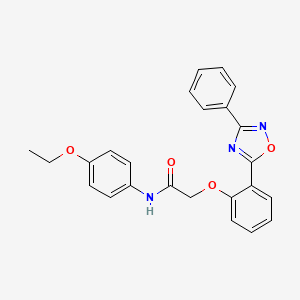 molecular formula C24H21N3O4 B7712663 N-(4-ethoxyphenyl)-2-(2-(3-phenyl-1,2,4-oxadiazol-5-yl)phenoxy)acetamide 