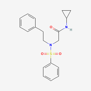 molecular formula C19H22N2O3S B7712670 N-(2,5-dimethoxyphenyl)-2-[N-(2-phenylethyl)benzenesulfonamido]acetamide 