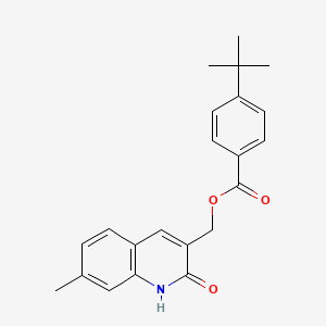 (2-hydroxy-7-methylquinolin-3-yl)methyl 4-(tert-butyl)benzoate