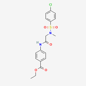 molecular formula C18H19ClN2O5S B7712696 N-(2-ethoxyphenyl)-2-(N-methyl4-chlorobenzenesulfonamido)acetamide 