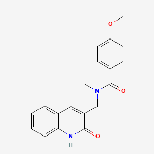 molecular formula C19H18N2O3 B7712708 N-((2-hydroxyquinolin-3-yl)methyl)-4-methoxy-N-methylbenzamide 