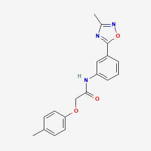 molecular formula C18H17N3O3 B7712726 N-(3-(3-methyl-1,2,4-oxadiazol-5-yl)phenyl)-2-(p-tolyloxy)acetamide 