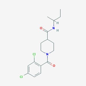 molecular formula C17H22Cl2N2O2 B7712748 N-(sec-butyl)-1-(2,4-dichlorobenzoyl)piperidine-4-carboxamide 