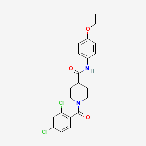 molecular formula C21H22Cl2N2O3 B7712765 1-(2,4-dichlorobenzoyl)-N-(4-ethoxyphenyl)piperidine-4-carboxamide 