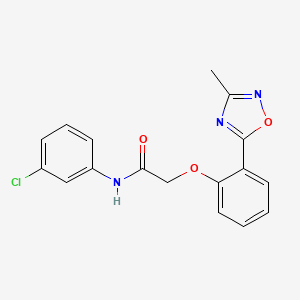 molecular formula C17H14ClN3O3 B7712772 N-(3-chlorophenyl)-2-(2-(3-methyl-1,2,4-oxadiazol-5-yl)phenoxy)acetamide 
