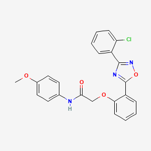 molecular formula C23H18ClN3O4 B7712791 2-(2-(3-(2-chlorophenyl)-1,2,4-oxadiazol-5-yl)phenoxy)-N-(4-methoxyphenyl)acetamide 