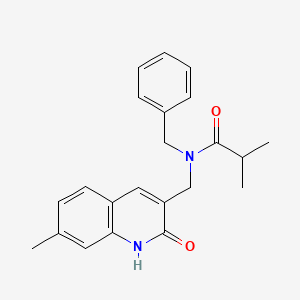 molecular formula C22H24N2O2 B7712797 N-benzyl-N-((2-hydroxy-7-methylquinolin-3-yl)methyl)isobutyramide 