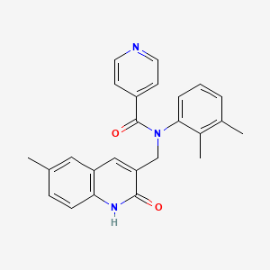 molecular formula C25H23N3O2 B7712918 N-(2,3-dimethylphenyl)-N-((2-hydroxy-6-methylquinolin-3-yl)methyl)isonicotinamide 